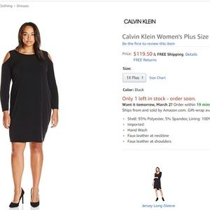 Calvin Klein Dresses - Calvin Klein Women's Plus Size Cold Shoulder Dress Calvin Klein Dresses - Calvin Klein Women's Plus Size Cold Shoulder Dress